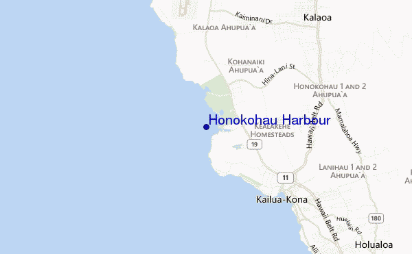 locatiekaart van Honokohau Harbour