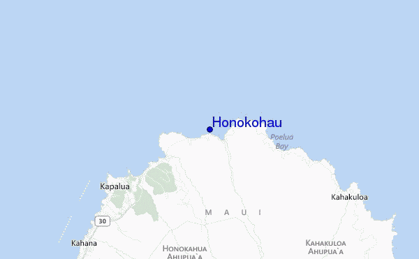 locatiekaart van Honokohau
