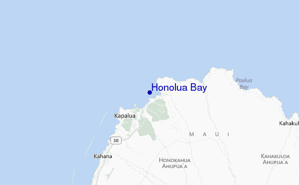 locatiekaart van Honolua Bay