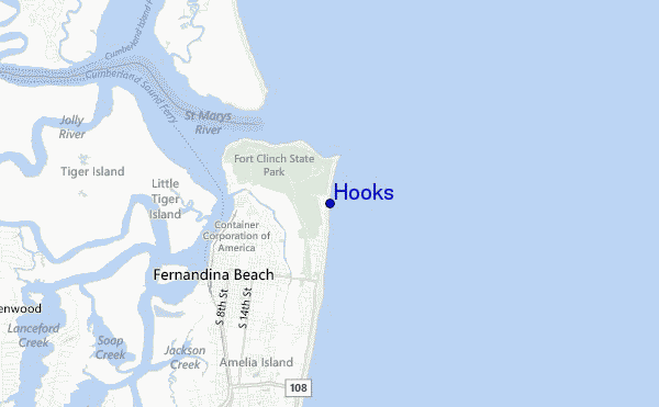 locatiekaart van Hooks