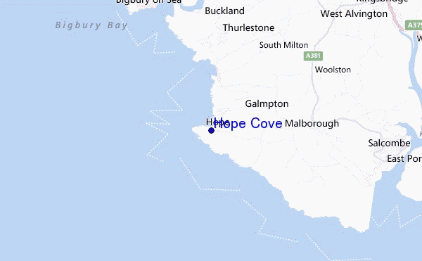 locatiekaart van Hope Cove