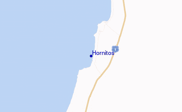 locatiekaart van Hornitos