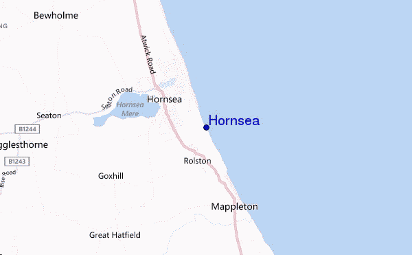 locatiekaart van Hornsea
