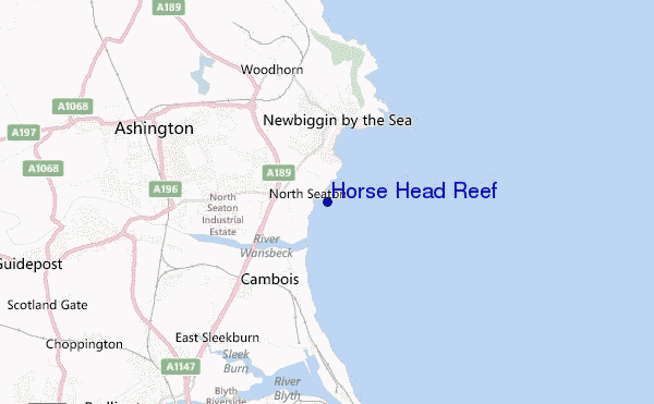 locatiekaart van Horse Head Reef