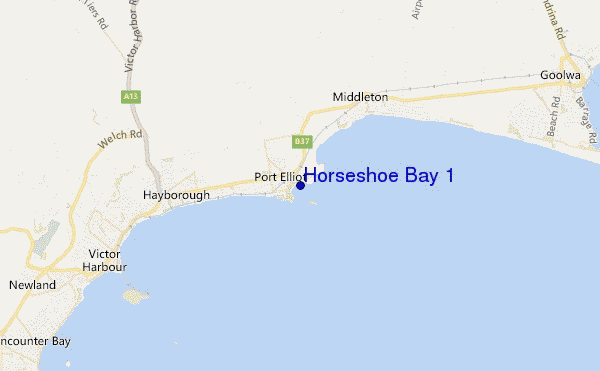 locatiekaart van Horseshoe Bay 1