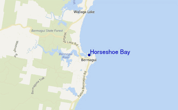 locatiekaart van Horseshoe Bay