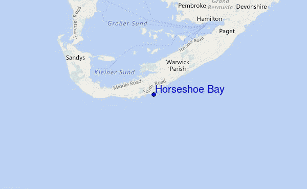 locatiekaart van Horseshoe Bay