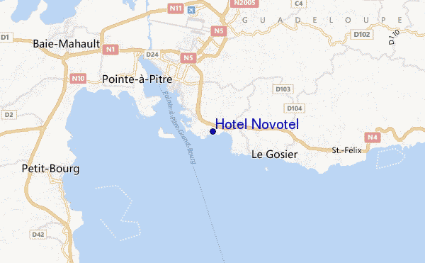 locatiekaart van Hotel Novotel