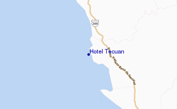 locatiekaart van Hotel Tecuan