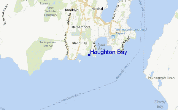 locatiekaart van Houghton Bay