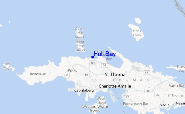 locatiekaart van Hull Bay