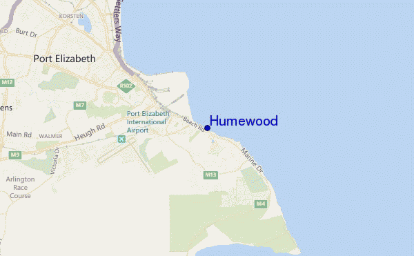 locatiekaart van Humewood