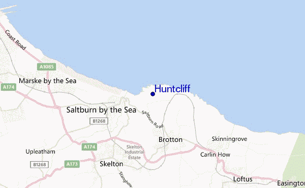 locatiekaart van Huntcliff