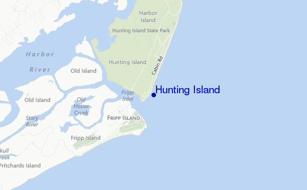 locatiekaart van Hunting Island