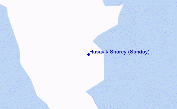 locatiekaart van Húsavik Shorey (Sandoy)