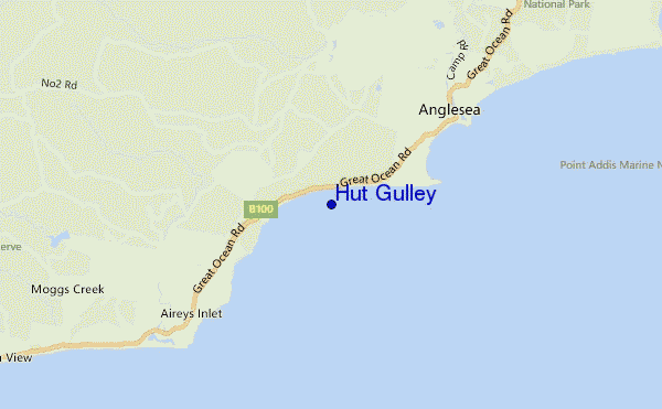 locatiekaart van Hut Gulley