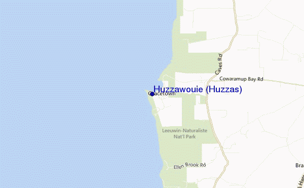 locatiekaart van Huzzawouie (Huzzas)