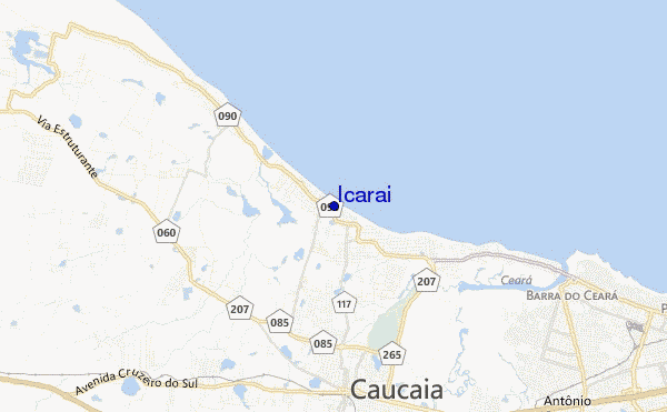 locatiekaart van Icarai