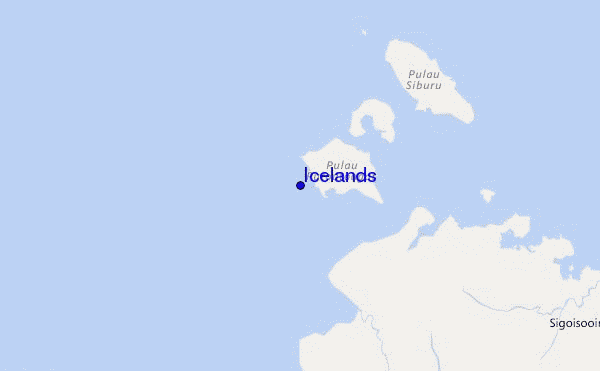 locatiekaart van Icelands