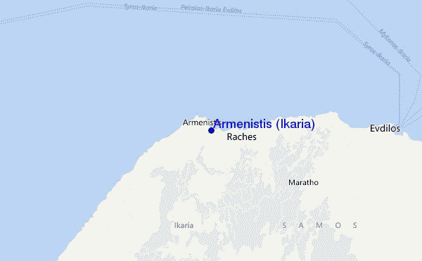 locatiekaart van Armenistis (Ikaria)
