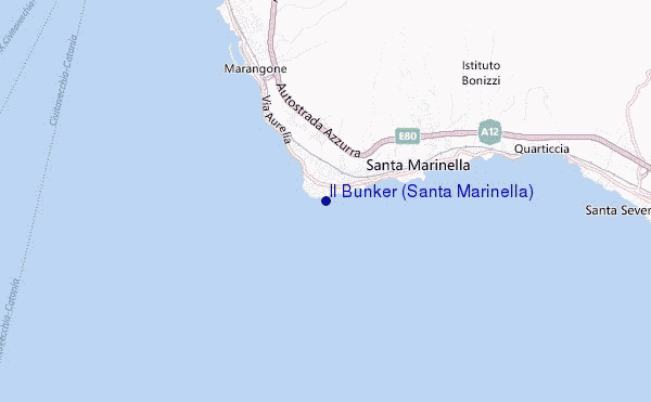 locatiekaart van Il Bunker (Santa Marinella)