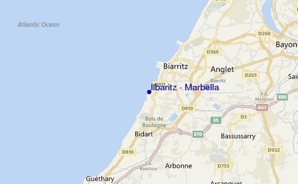 locatiekaart van Ilbaritz - Marbella