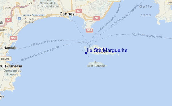 locatiekaart van Ile Ste Marguerite