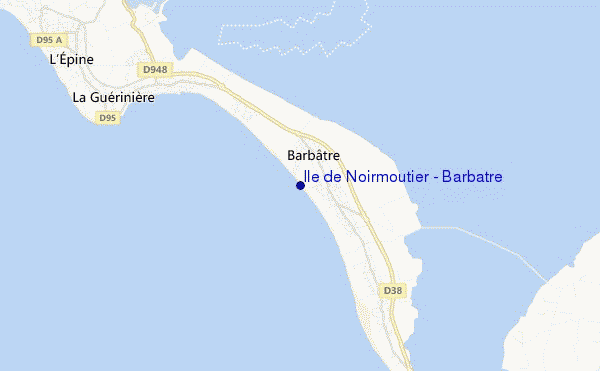 locatiekaart van Ile de Noirmoutier - Barbatre