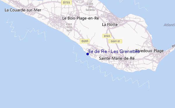 locatiekaart van Ile de Re - Les Grenettes