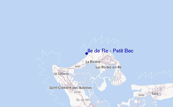 locatiekaart van Ile de Re - Petit Bec