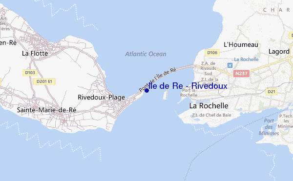 locatiekaart van Ile de Re - Rivedoux