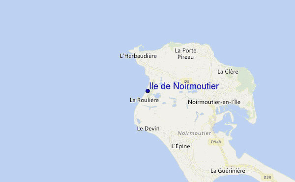 locatiekaart van Ile de Noirmoutier