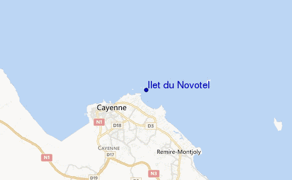 locatiekaart van Ilet du Novotel