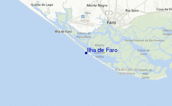 locatiekaart van Ilha de Faro
