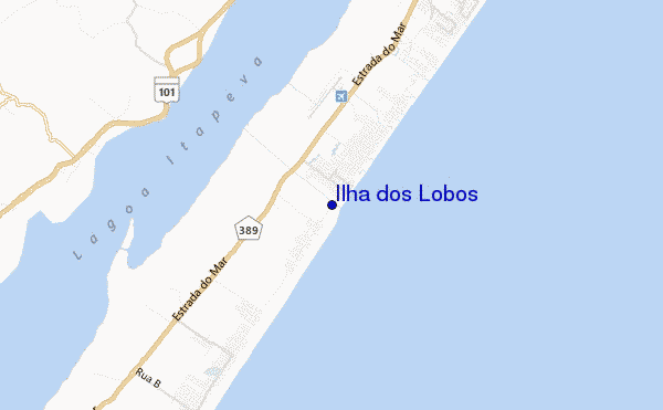 locatiekaart van Ilha dos Lobos