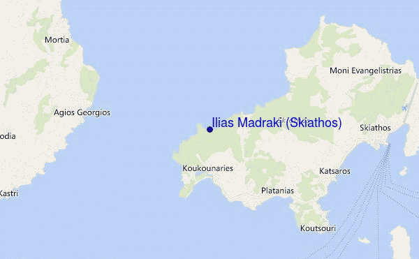 locatiekaart van Ilias Madraki (Skiathos)