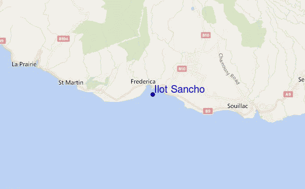 locatiekaart van Ilot Sancho