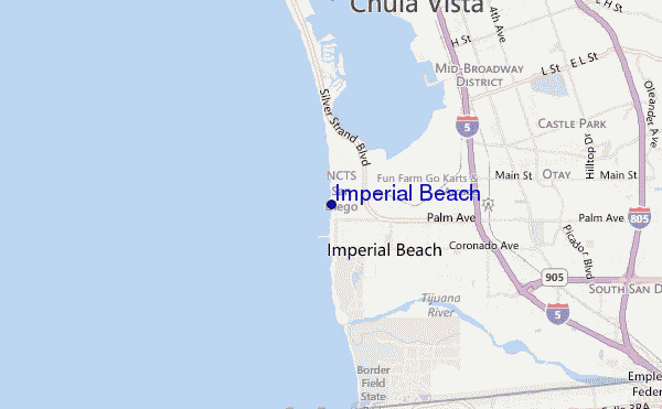 locatiekaart van Imperial Beach
