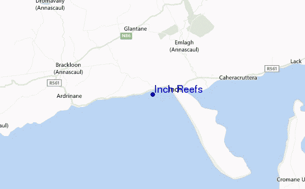 locatiekaart van Inch Reefs