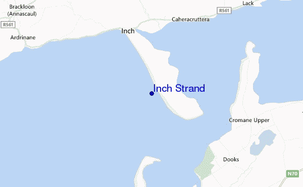locatiekaart van Inch Strand