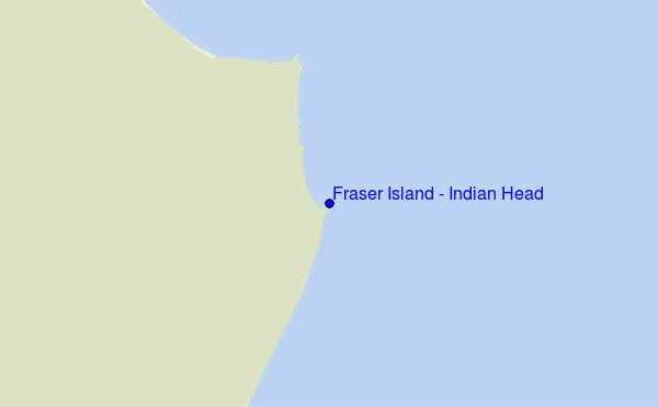 locatiekaart van Fraser Island - Indian Head
