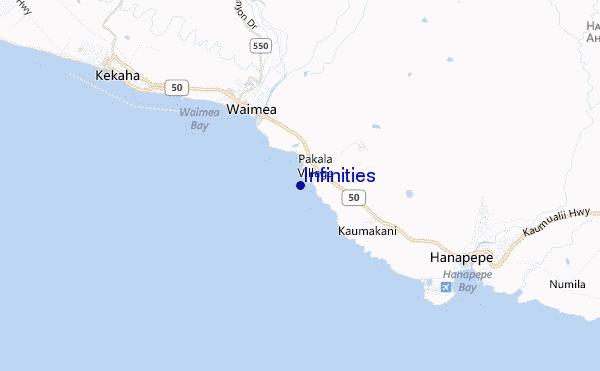 locatiekaart van Infinities