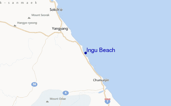 Ingu Beach Location Map