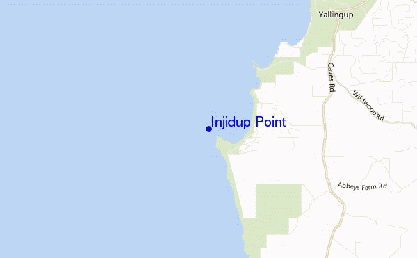locatiekaart van Injidup Point