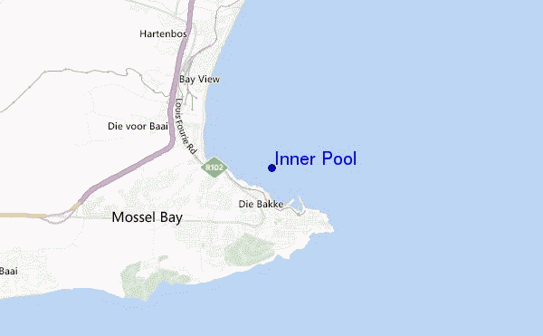 locatiekaart van Inner Pool