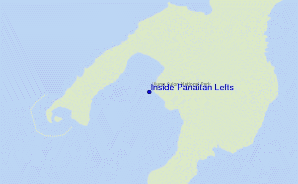 locatiekaart van Inside Panaitan Lefts