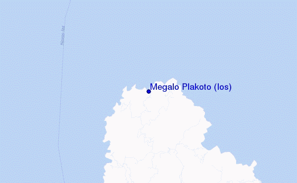 locatiekaart van Megalo Plakoto (Ios)