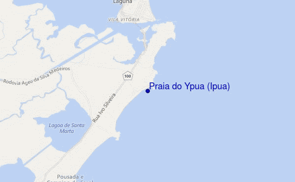 locatiekaart van Praia do Ypuã (Ipua)