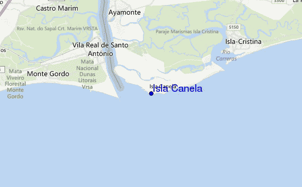 locatiekaart van Isla Canela