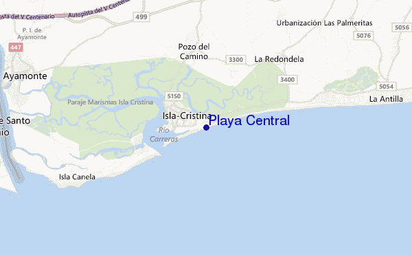 locatiekaart van Playa Central